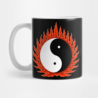 Flaming Yin-Yang / Black variant Mug